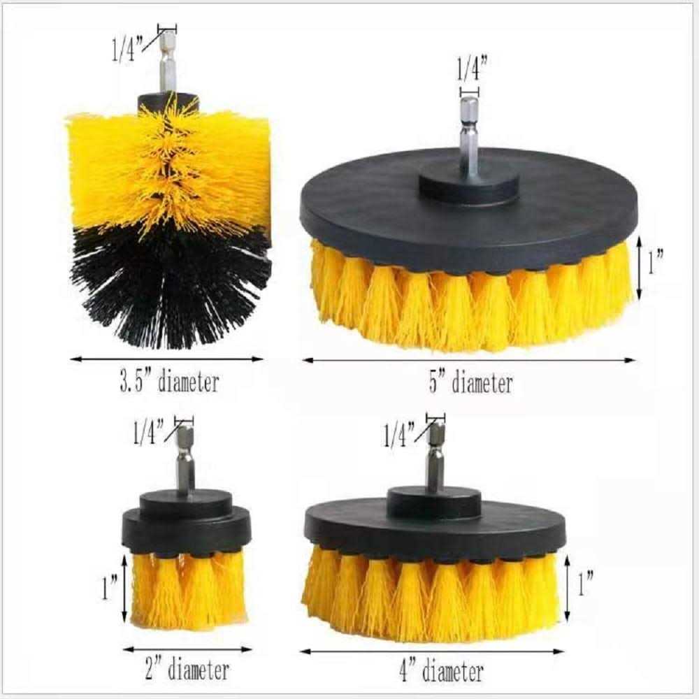 Drill brush Power Scrubber Bathroom Cleaning Kit, with Pad Sponge and Extend Attachment - Image 4