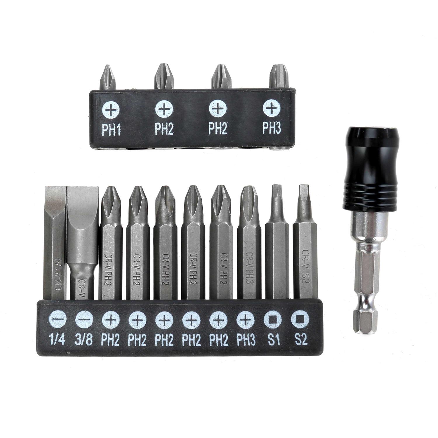 Hyper Tough 15 Piece Screwdriver Bit Set with Quick Release