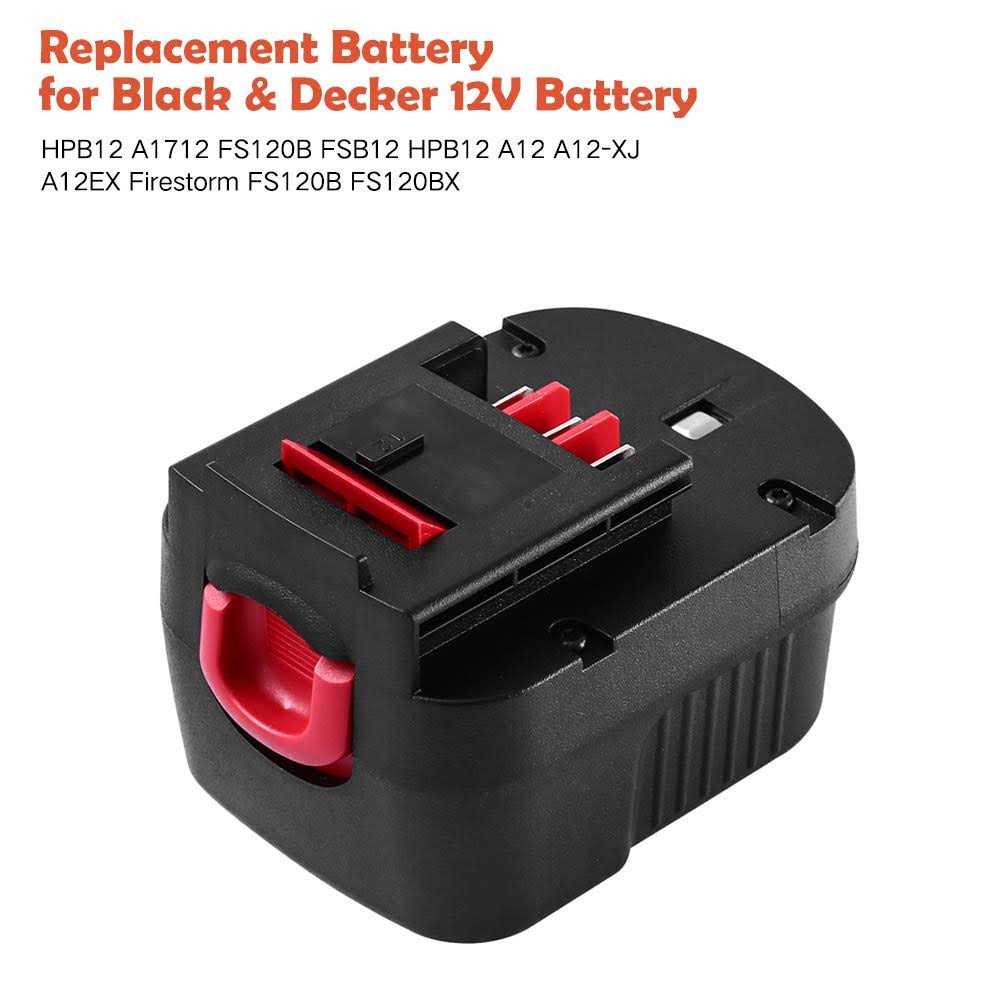 HPB12 12 Volt 3.6Ah Ni-Mh Replacement Battery Compatible with Black and Decker 12V Battery A1712 FSB12 A12 A12-XJ A12EX Firestorm FS120B FS120BX - Image 4