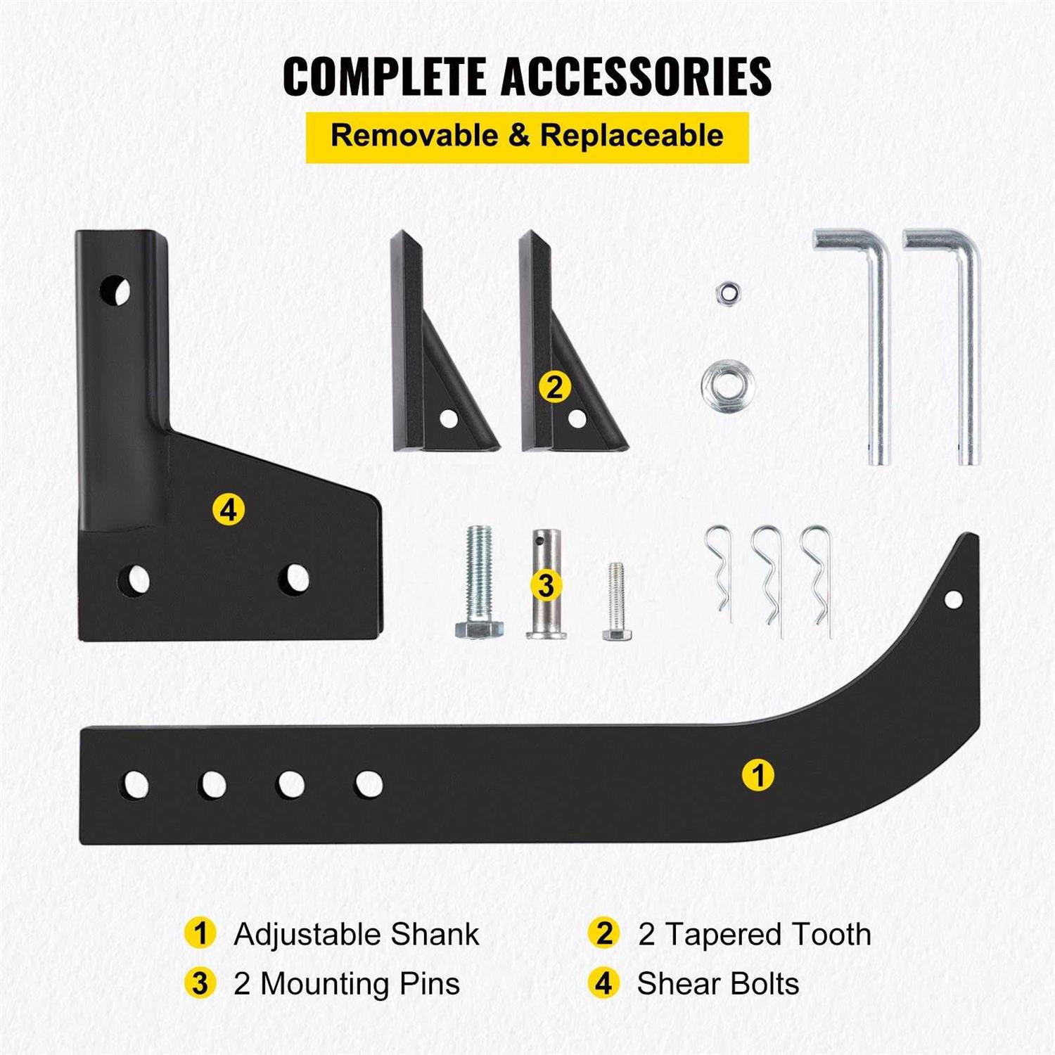 VEVOR Hitch Mounted Ripper Shank Length Box Scraper Shank - Image 5