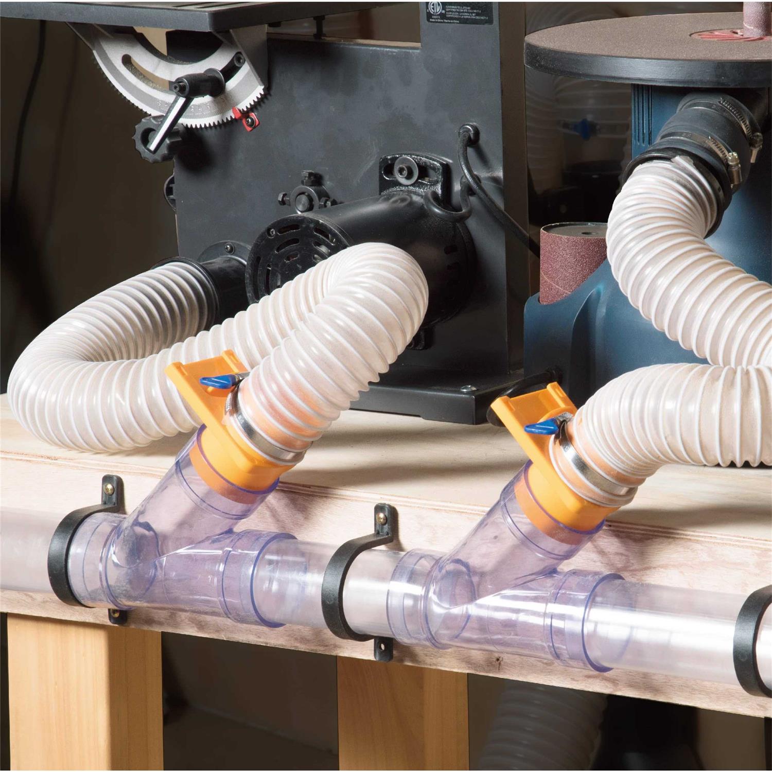 POWERTEC 70304 2-1/2 inch Dust Collection Fittings Network w/ Reducer - Image 3