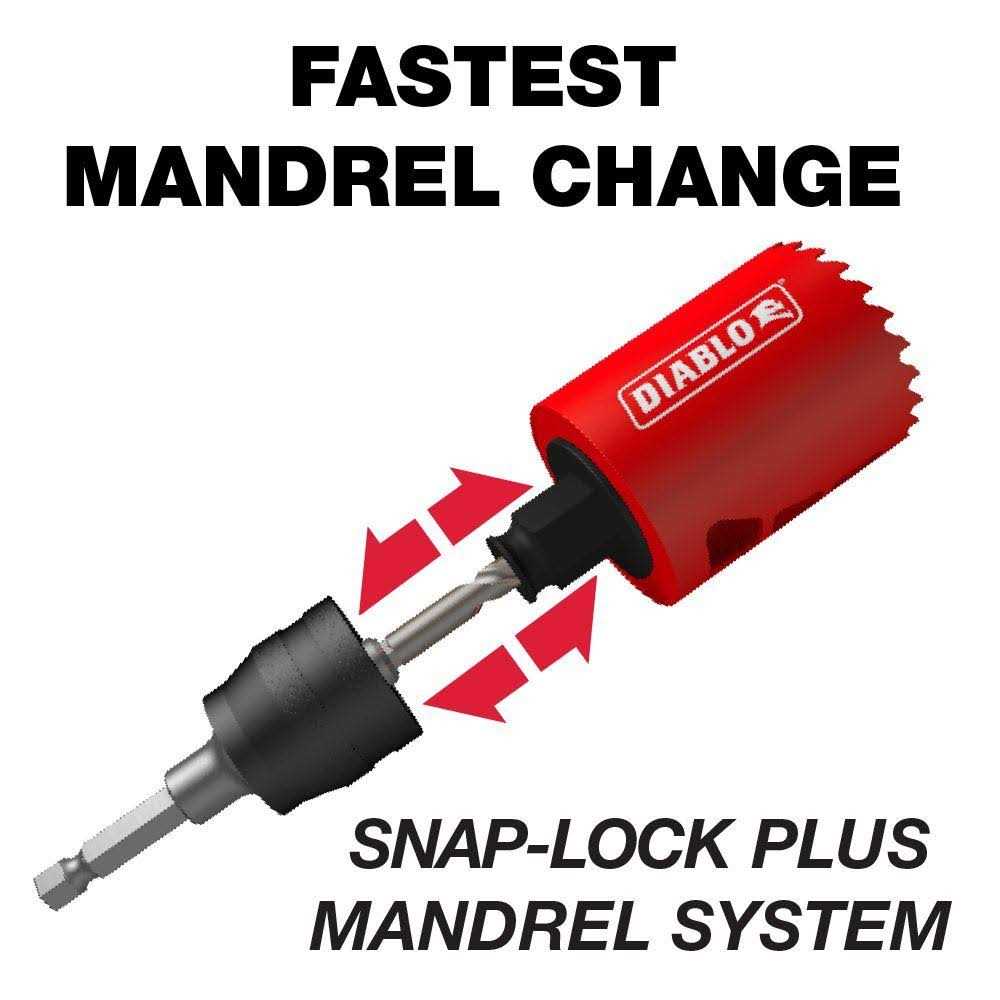 Diablo 6-3/8-in. Recessed Lighting Hole Saw DHS6375RL - Image 5