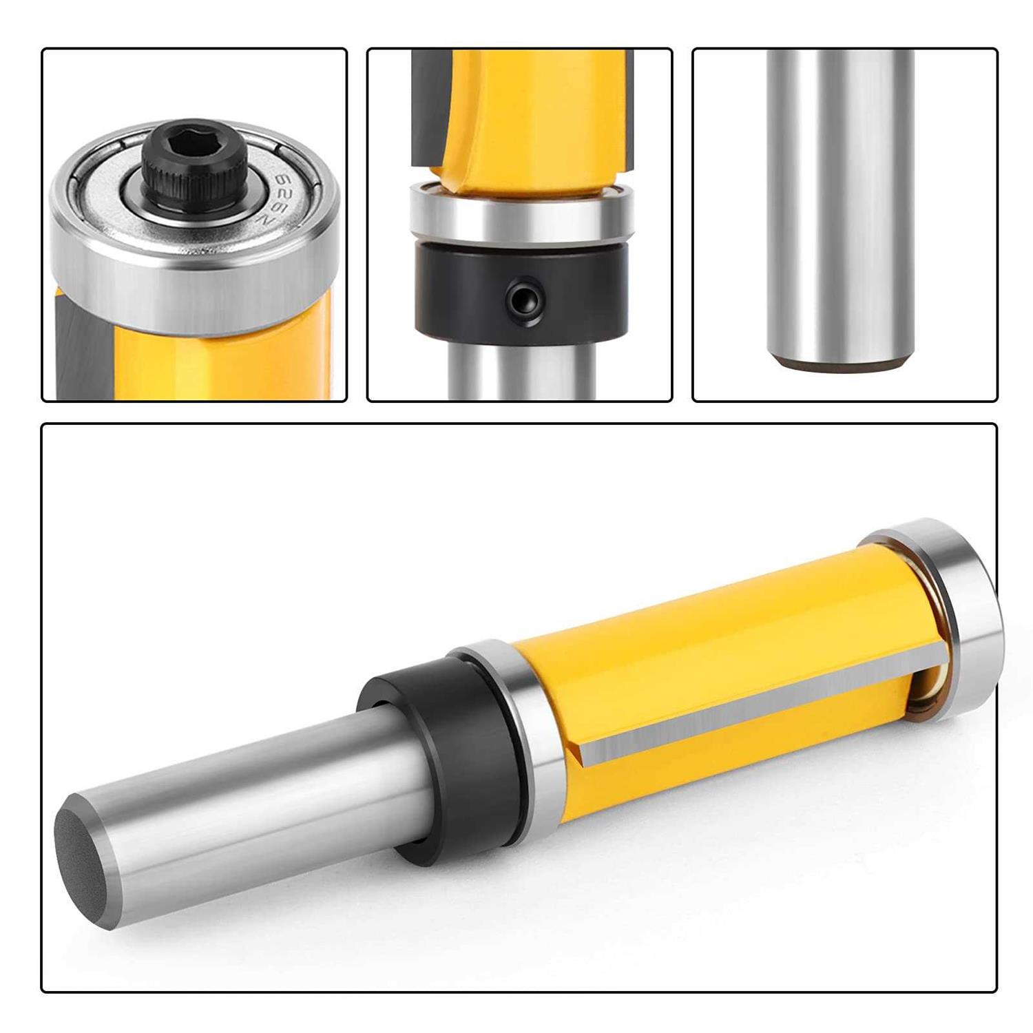 MEIGGTOOL Flush Trim Top and Bottom Bearing Router Bit 1/2-Inch Shank - Image 4