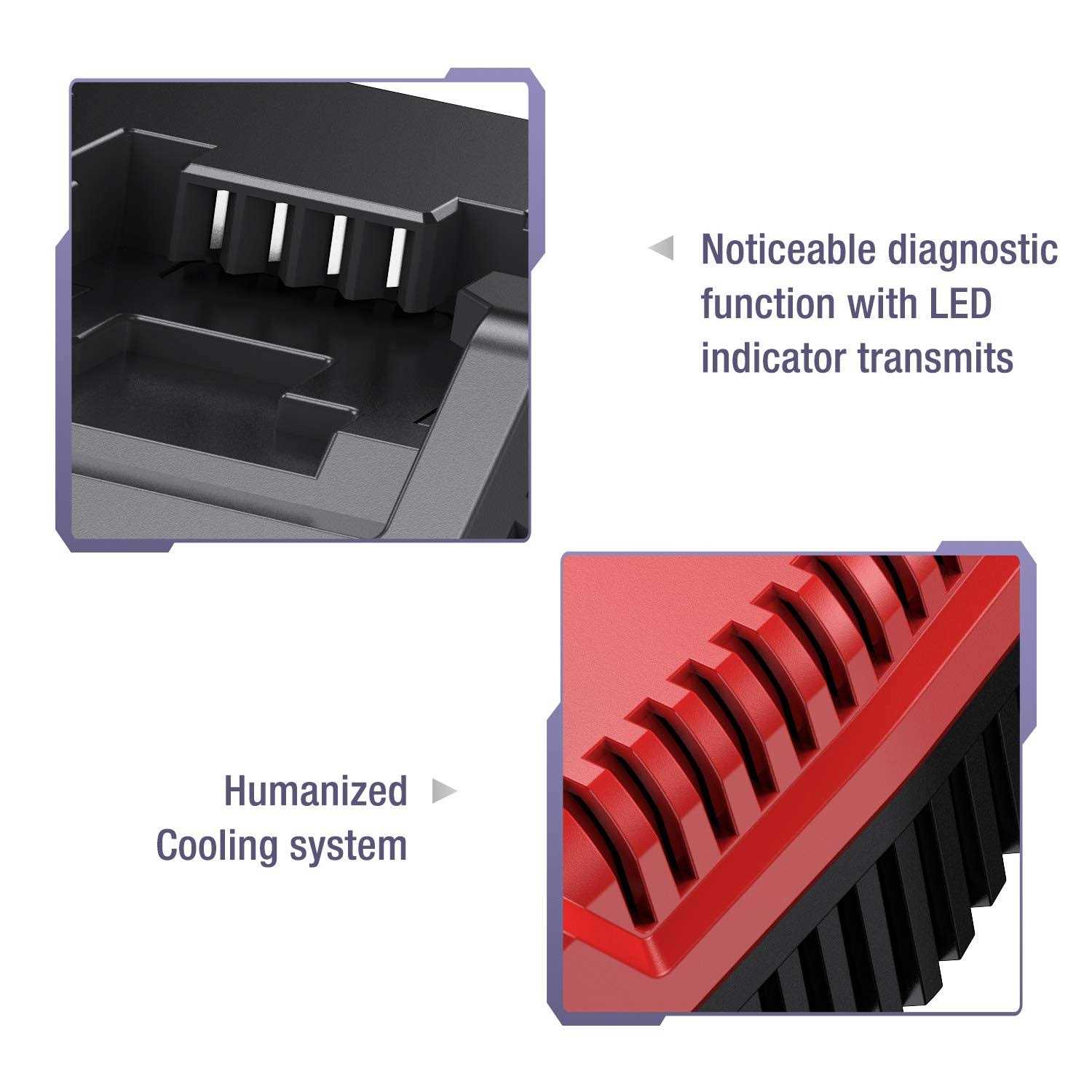 KEEPTOP 18v Replacement Charger Compatible with Pcxmvc Pcmvc for Porter Cable Cordless Power Tool Li-ion Nicd Nimh Battery - Image 3