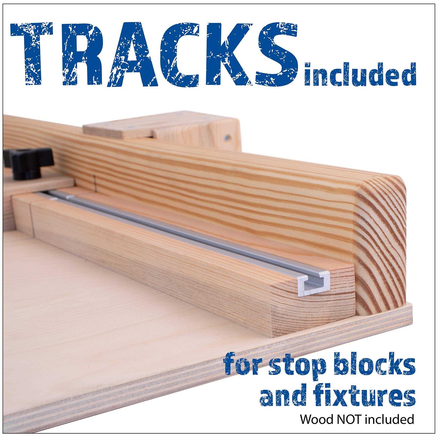 Fulton DIY Table Saw Crosscut Sled Kit with 2 UHMW Bars 2 Aluminum Tracks 1 Knob and 1 Bolt along with Full Color HOW TO BUILD YOUR OWN Crosscut Sled - Image 5