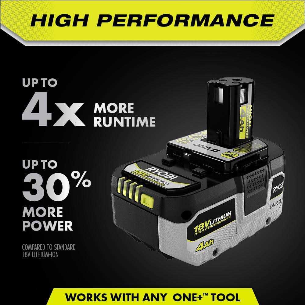 Ryobi One+ 18V High Performance Lithium-Ion 4.0 Ah Battery - Image 3