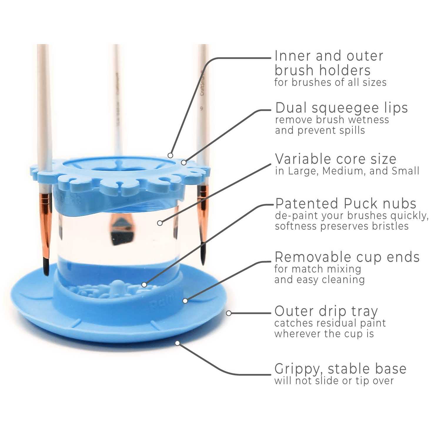 Paint Puck Paint Brush Cleaner Rinse Cup Fine Art - Image 4