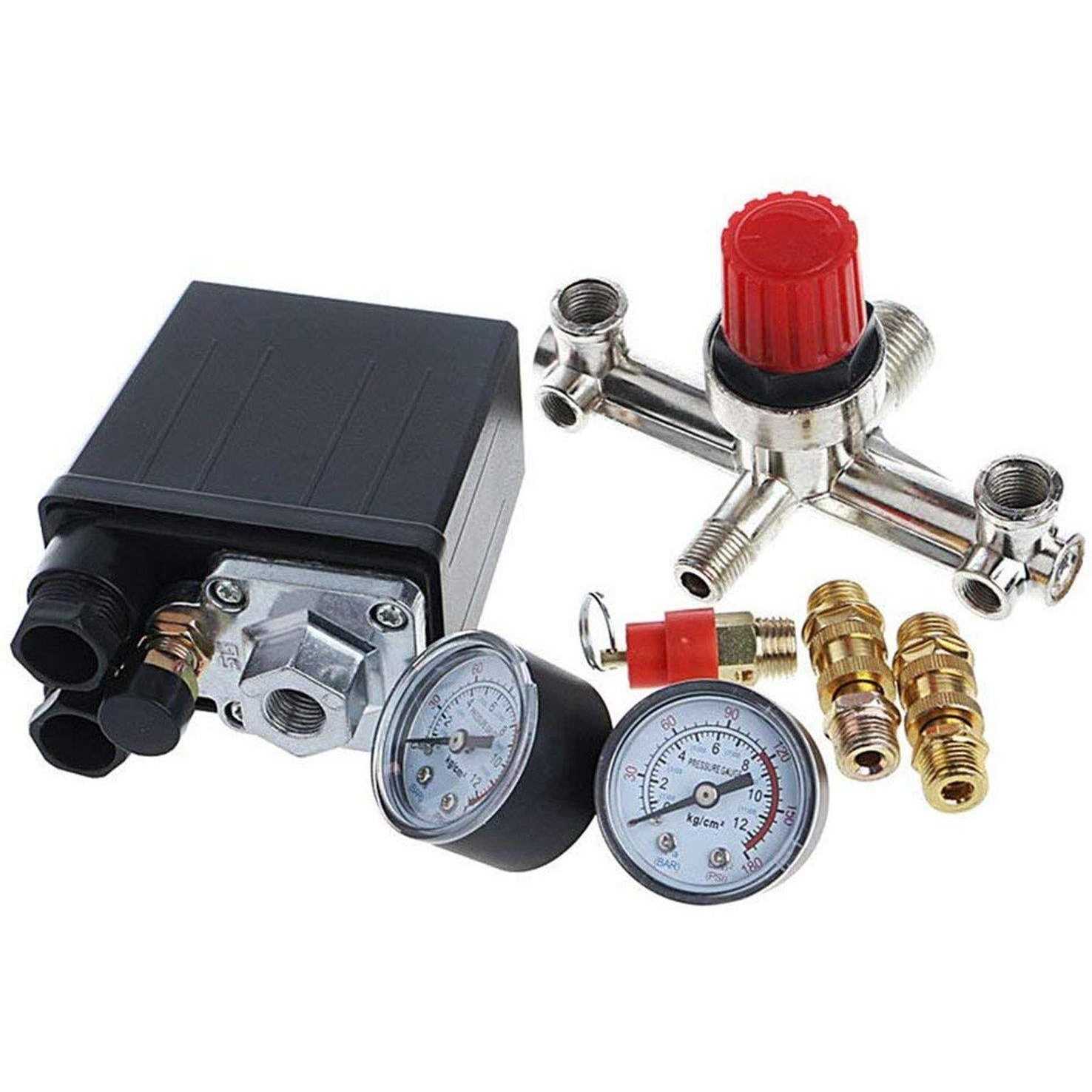 Lheng 90-120 PSI Single Hole Pressure Switch Bracket Pressure Gauge Safety Bama Valve Control Valve Regulator - Image 2