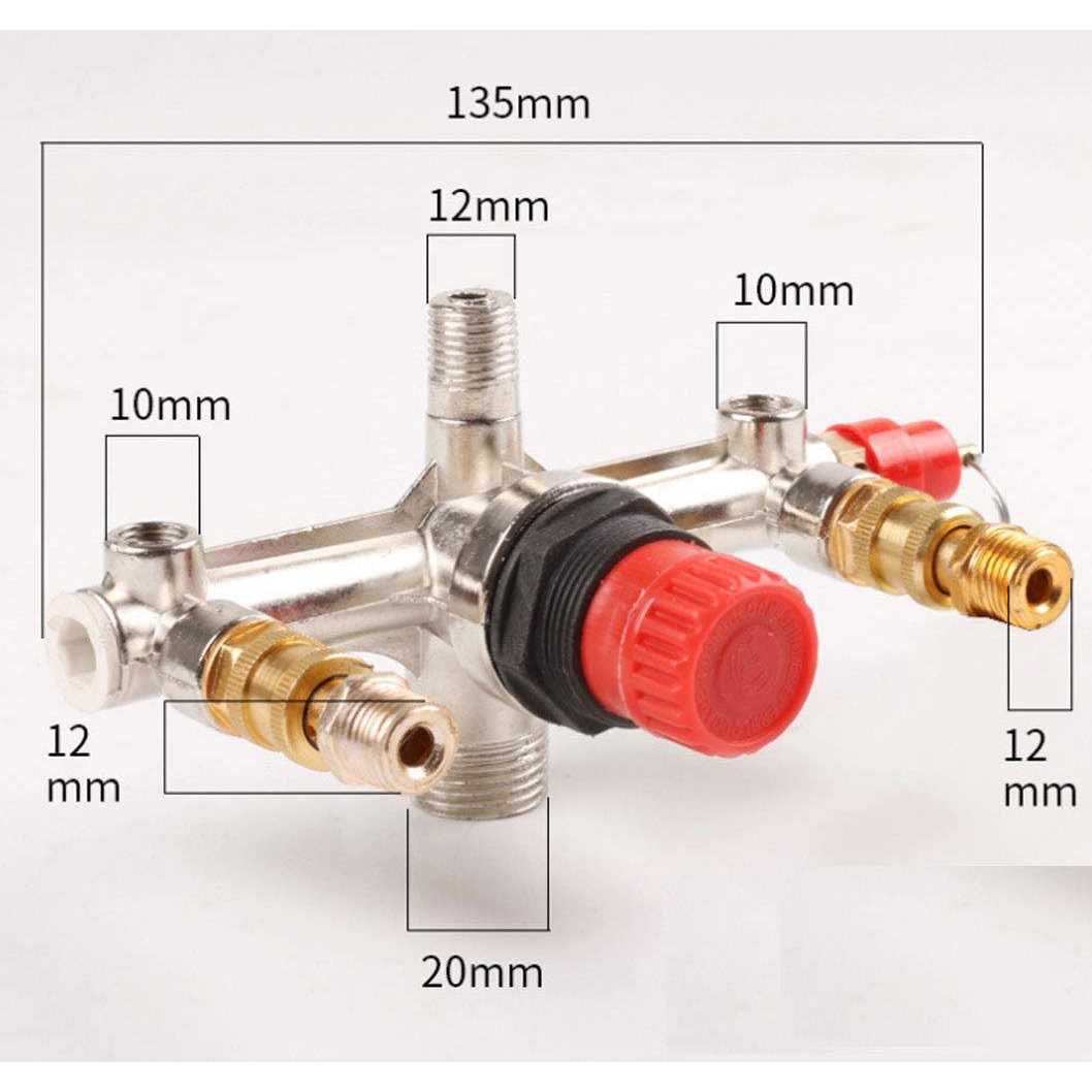 Lheng 90-120 PSI Single Hole Pressure Switch Bracket Pressure Gauge Safety Bama Valve Control Valve Regulator - Image 3