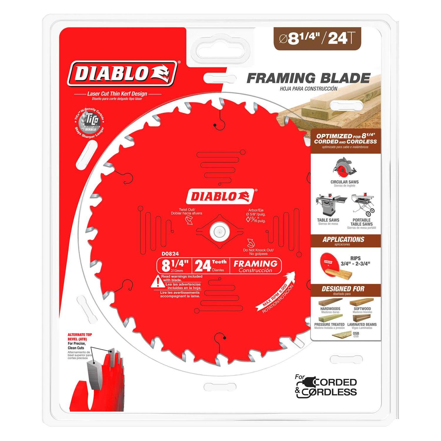 Diablo D0624A 6-1/2 in. 24-Tooth Framing Saw Blade - Image 3