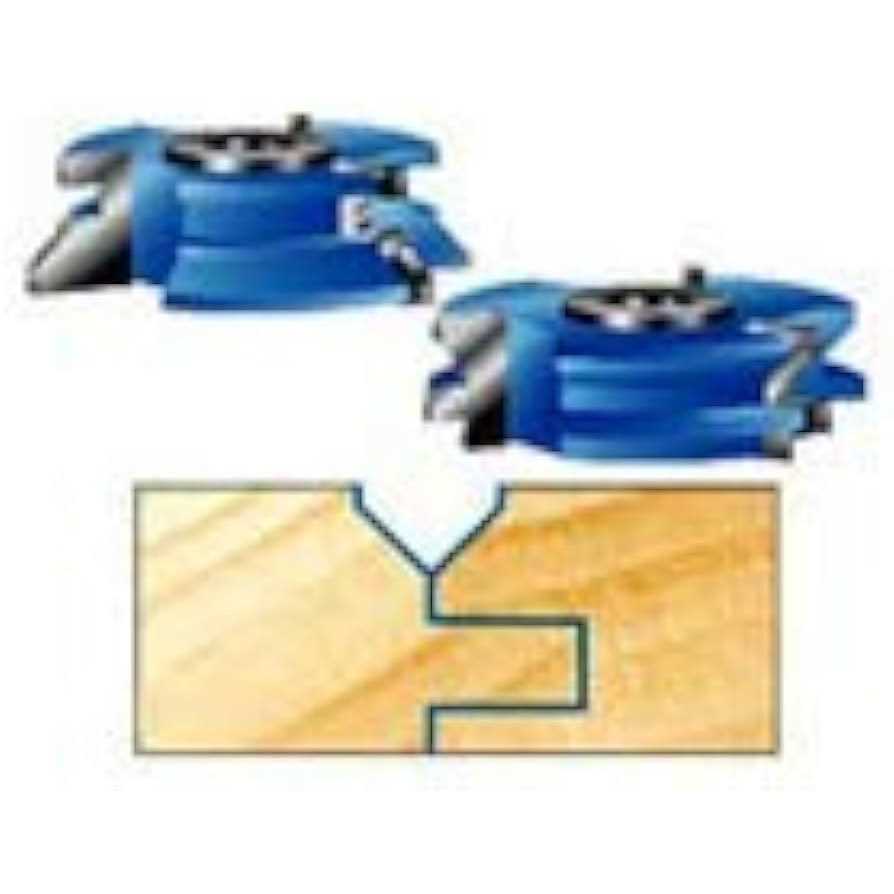 Amana SC642 2-PC Carbide Tipped 3-Wing V Paneling 2-3/4 D x 1 CH x 45 Deg x 1/2 - Image 4