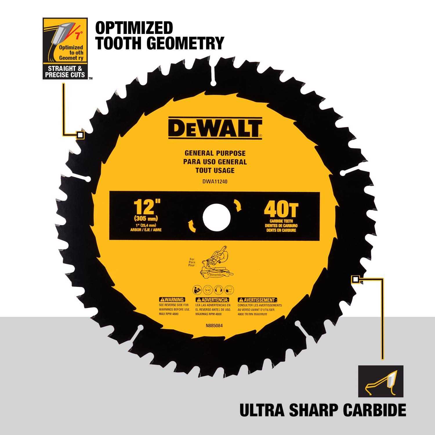 DEWALT Circular Saw Blade 12 40T - Image 4