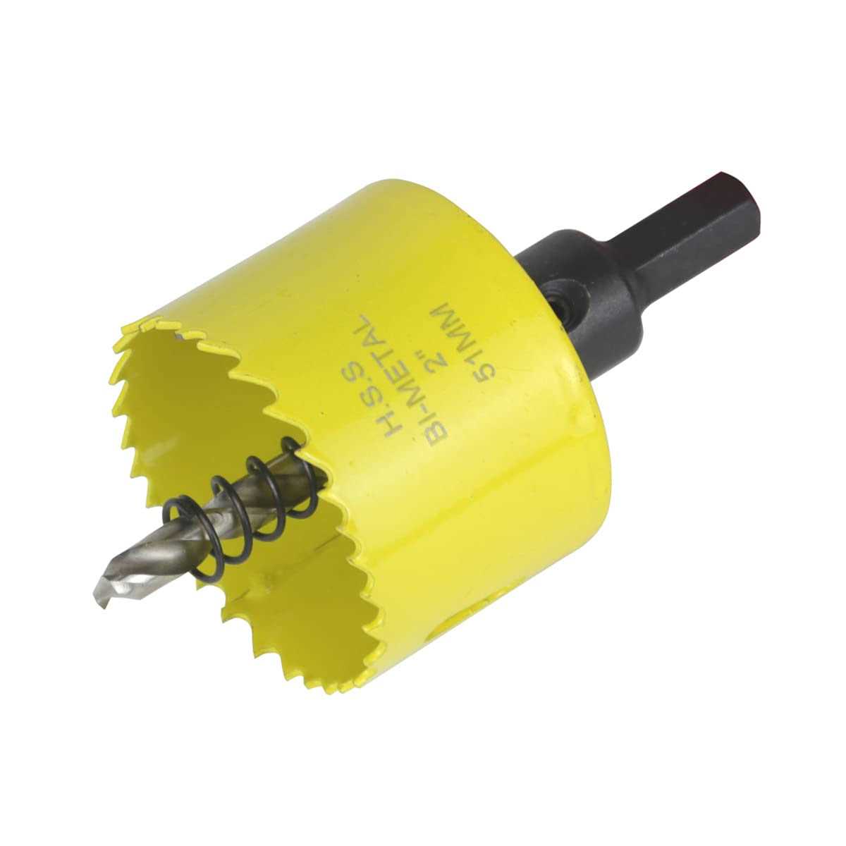 JIECHENG 51mm 2 inch Hole Saw,HSS Bi-Metal Hole Cutter with Arbor Mandrel for Cutting Steel,Aluminium,Brass,Copper,Zinc,Tin,Wood