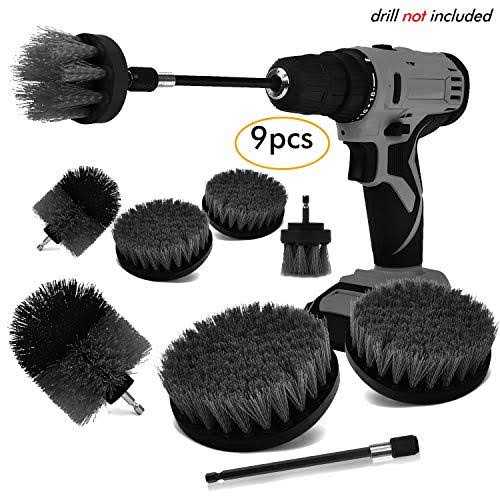 Shieldpro Drill Brush Attachment Set,Power Cleaning Scrub Brush,All Purpose Drill Brushes with Extend Long Attachment for Bathroom and Kitchen - Image 5