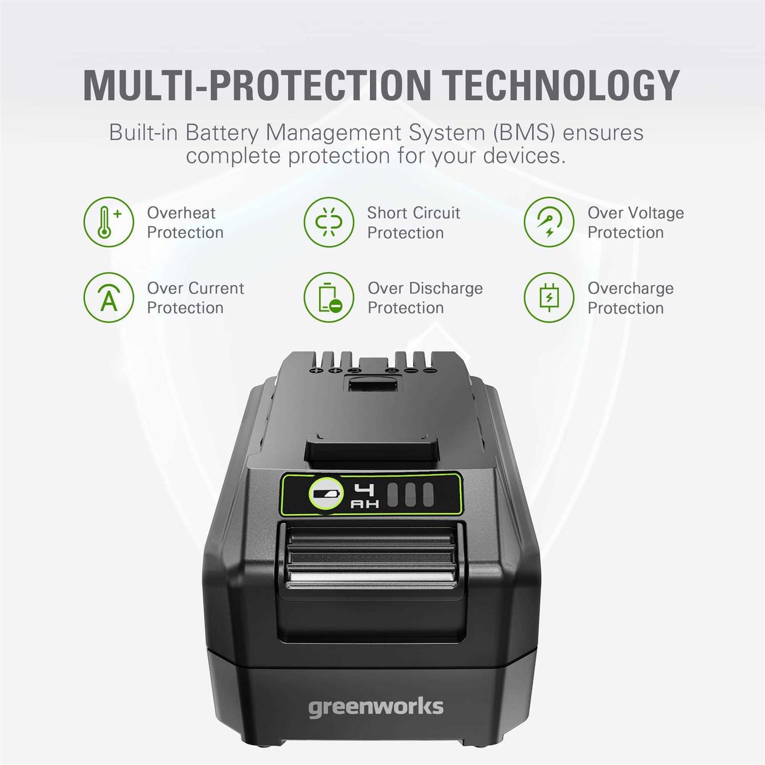 Greenworks 24V 4.0Ah USB Battery Starter Kit Dual Port Rapid Charger - Image 2