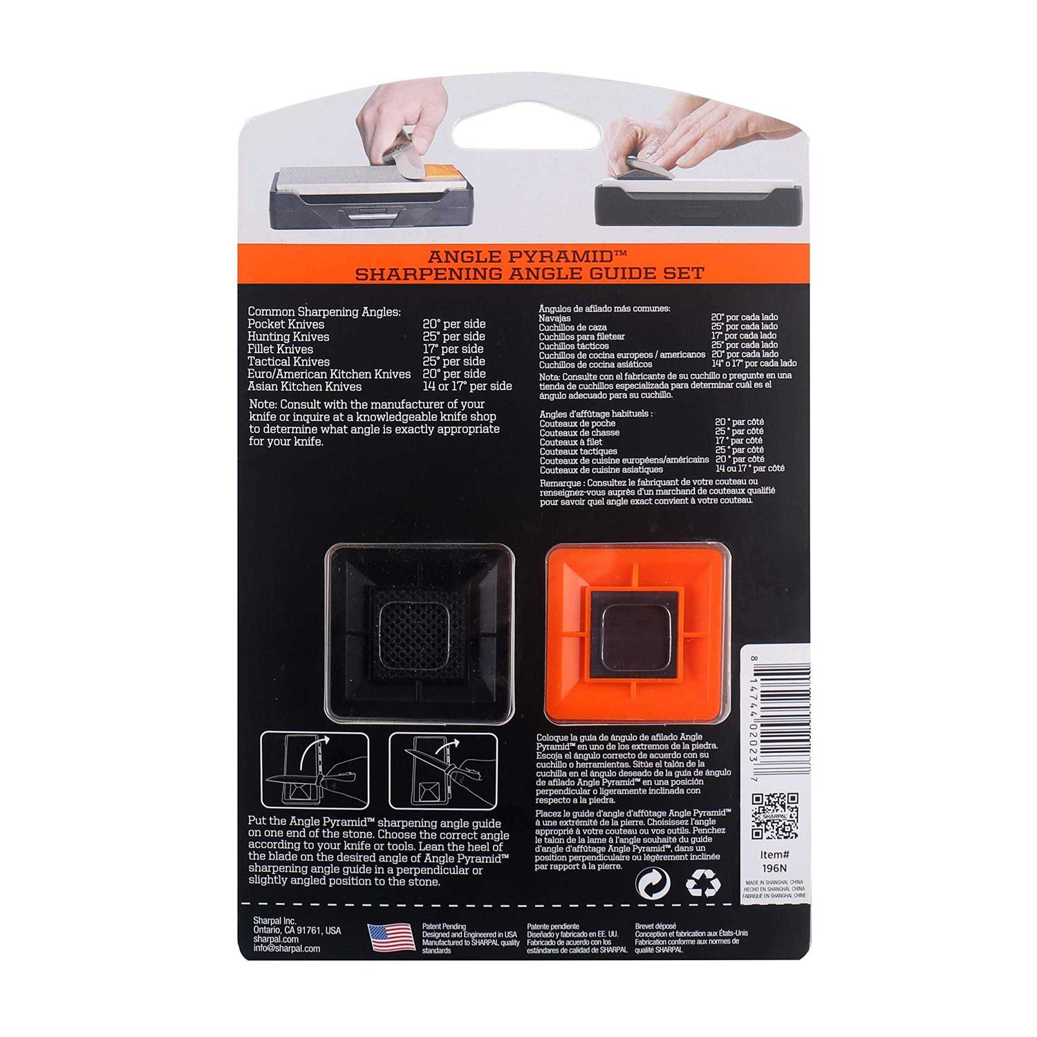 Sharpal Knife Sharpeners Sharpal 2 Piece Angle Pyramid Guide Sharpening Stone 196N - Image 4