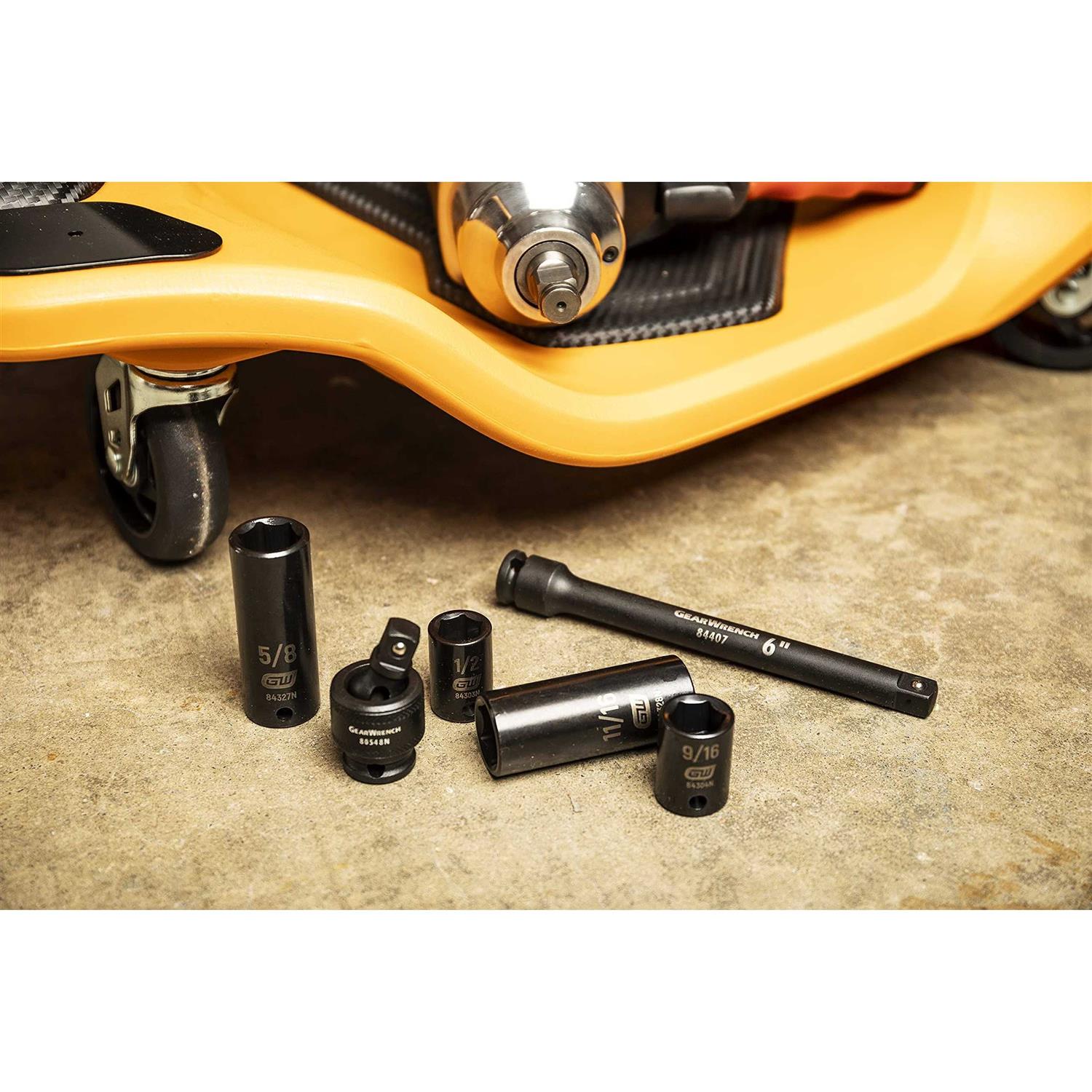 GearWrench 3/8 Drive 6 Point Standard&Deep Impact SAE/Metric Socket Set-44 Pc 84916N - Image 3