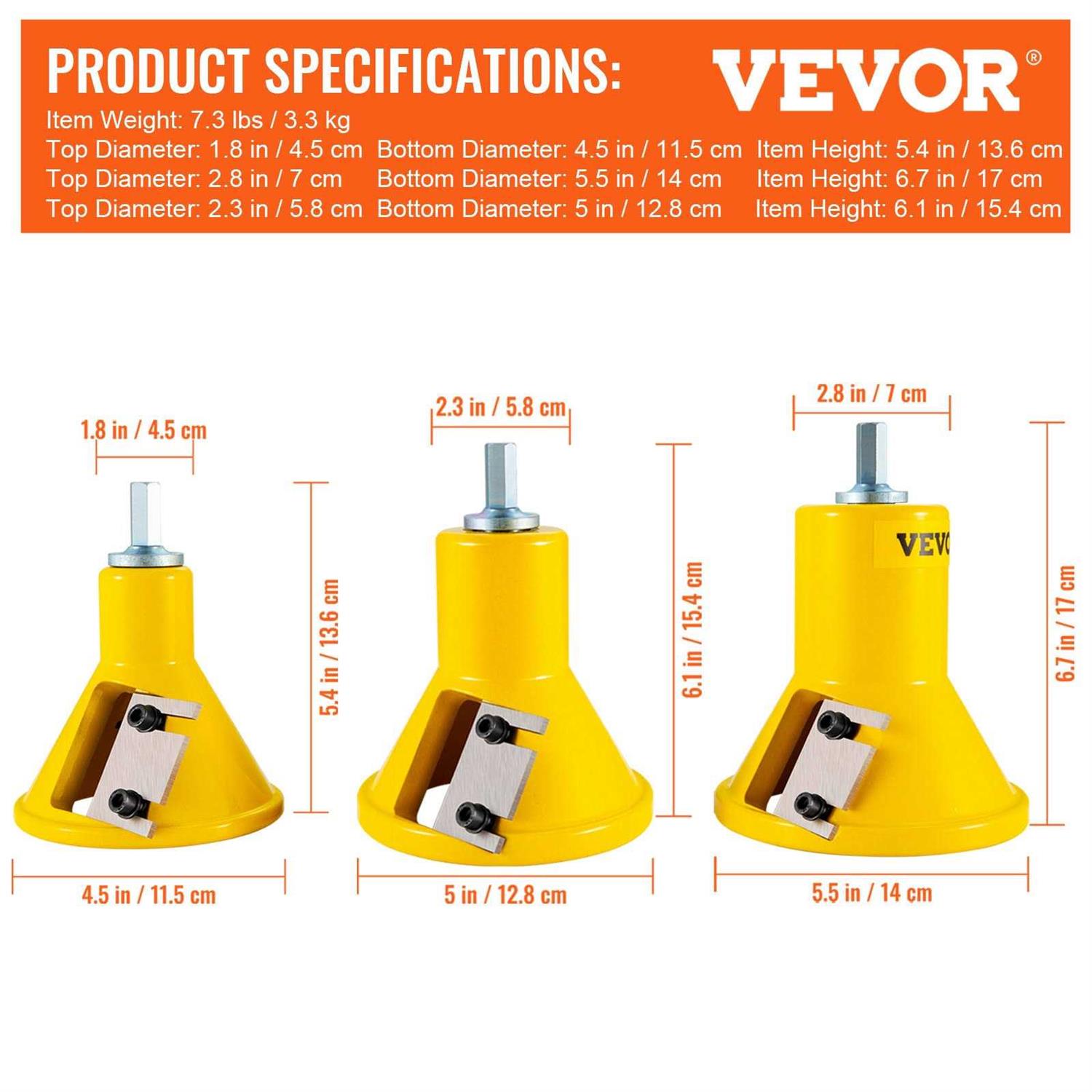 VEVOR Tenon Cutter 1/25.4mm & 1.5/38mm & 2/50.8mm with Dual Straight Blades & Button Screws Home Master Kit - Image 5