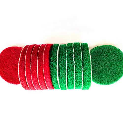 20 Pieces Scrub Pads Drill Power Brush Tile Scrubber Scouring Pads Cleaning Kit Including 2 Kinds of Abrasive Buffing Pads Replacement for Home - Image 5