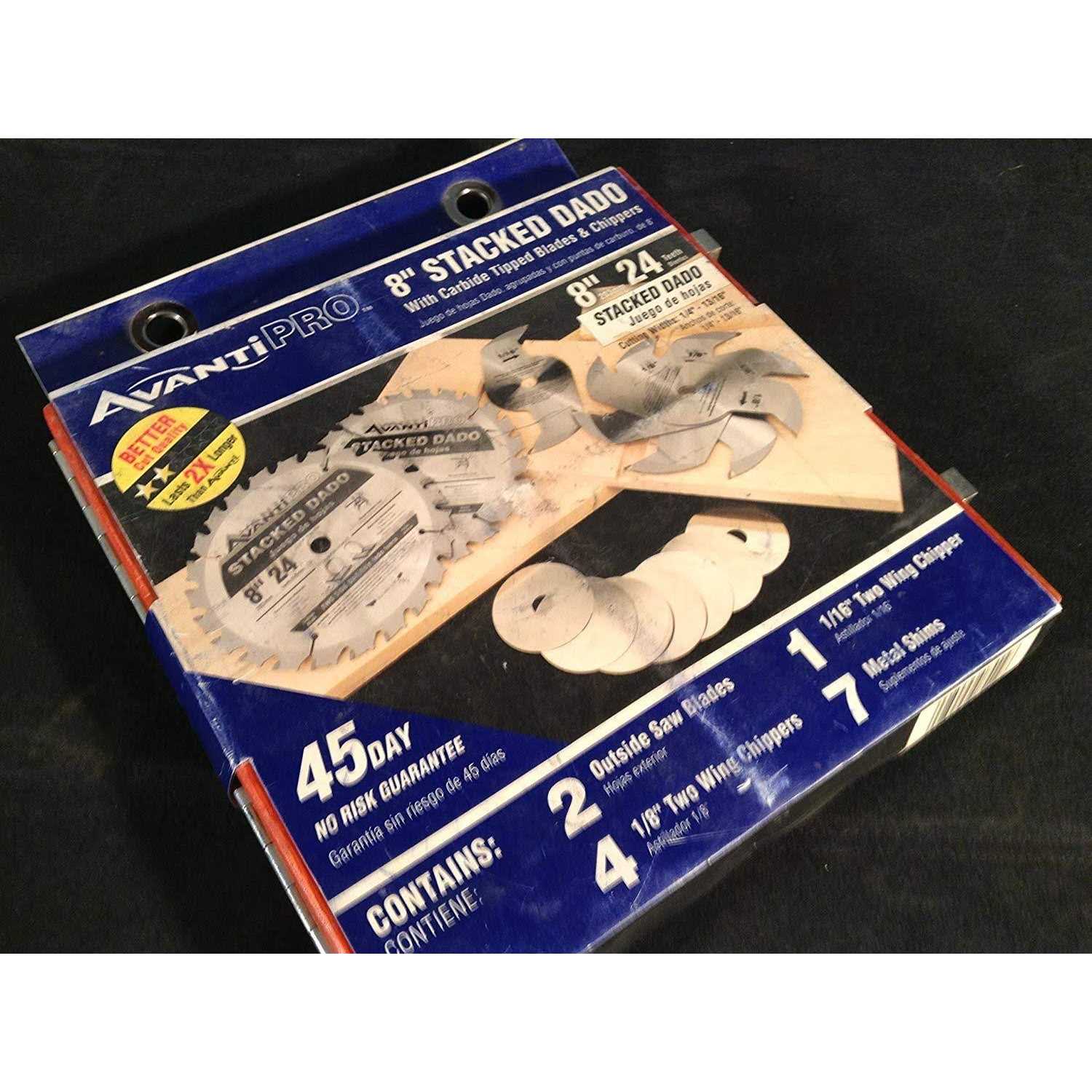 Avanti Pro 8 in. x 24-Teeth Stacked Dado Saw Blade Set - Image 3