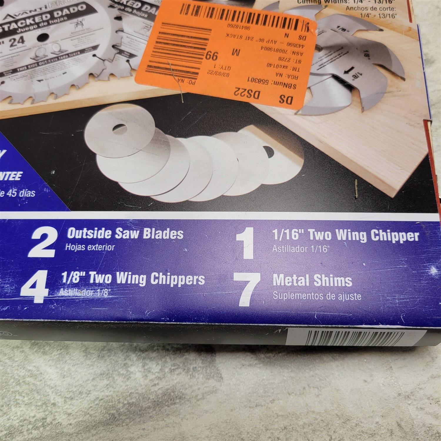 Avanti Pro 8 in. x 24-Teeth Stacked Dado Saw Blade Set - Image 5