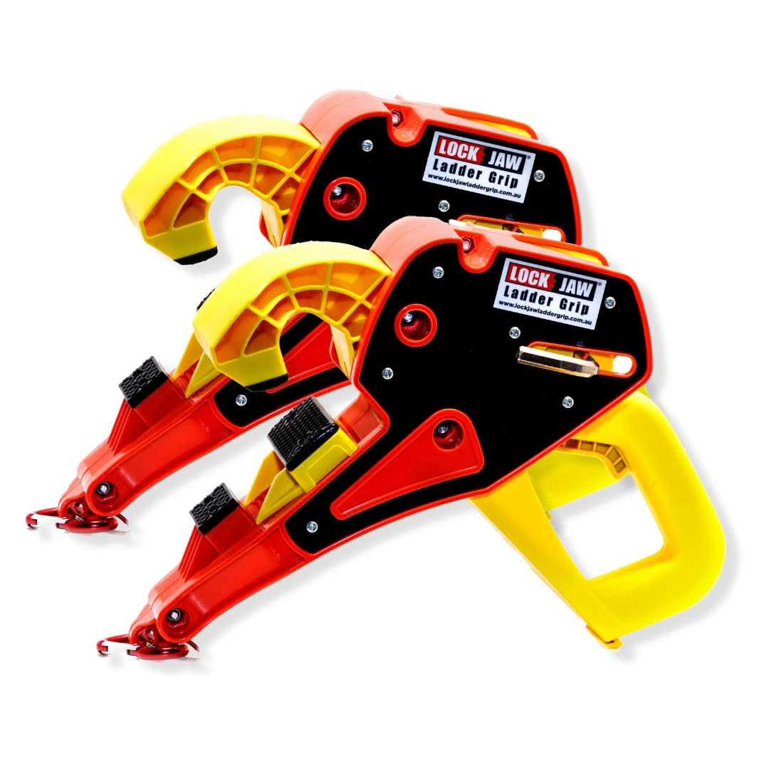 Lock Jaw Ladder Grip Ladder Stabilizer Fits on Gutters in Seconds