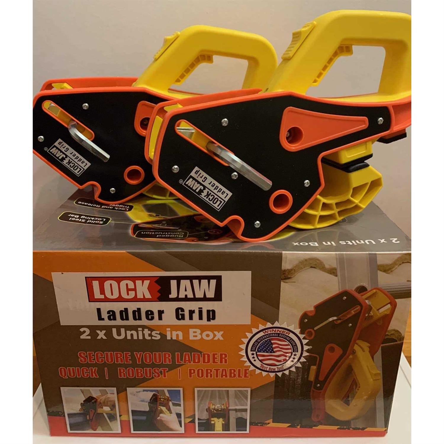 Lock Jaw Ladder Grip Ladder Stabilizer Fits on Gutters in Seconds - Image 4