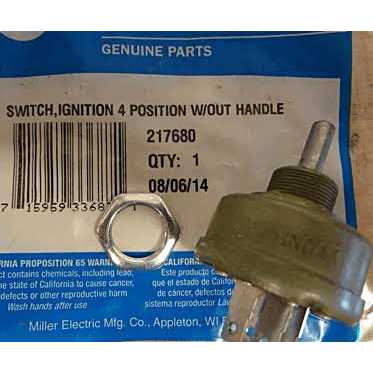 Miller 217680 Switch Ignition 4 Position w/Out Handle - Image 5