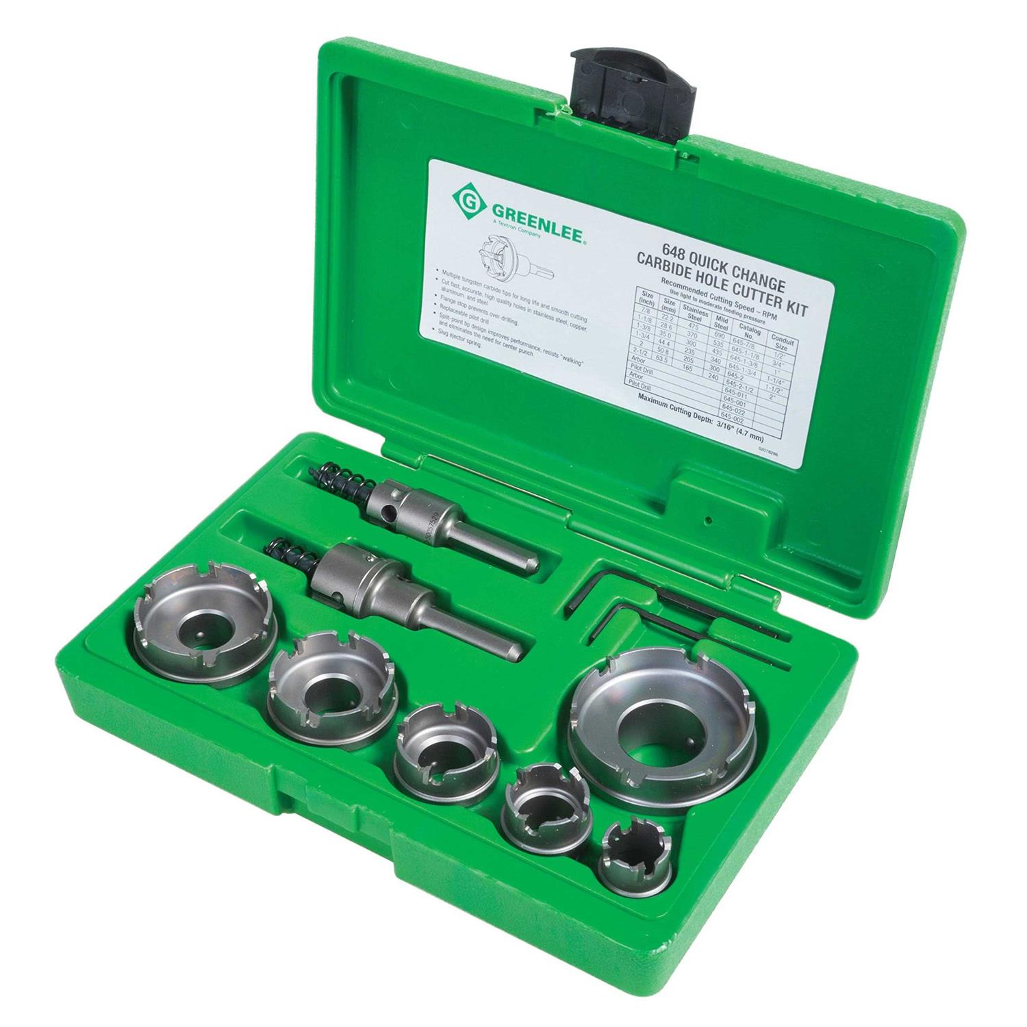 Greenlee 648 Quick Change Carbide Cutter Kit