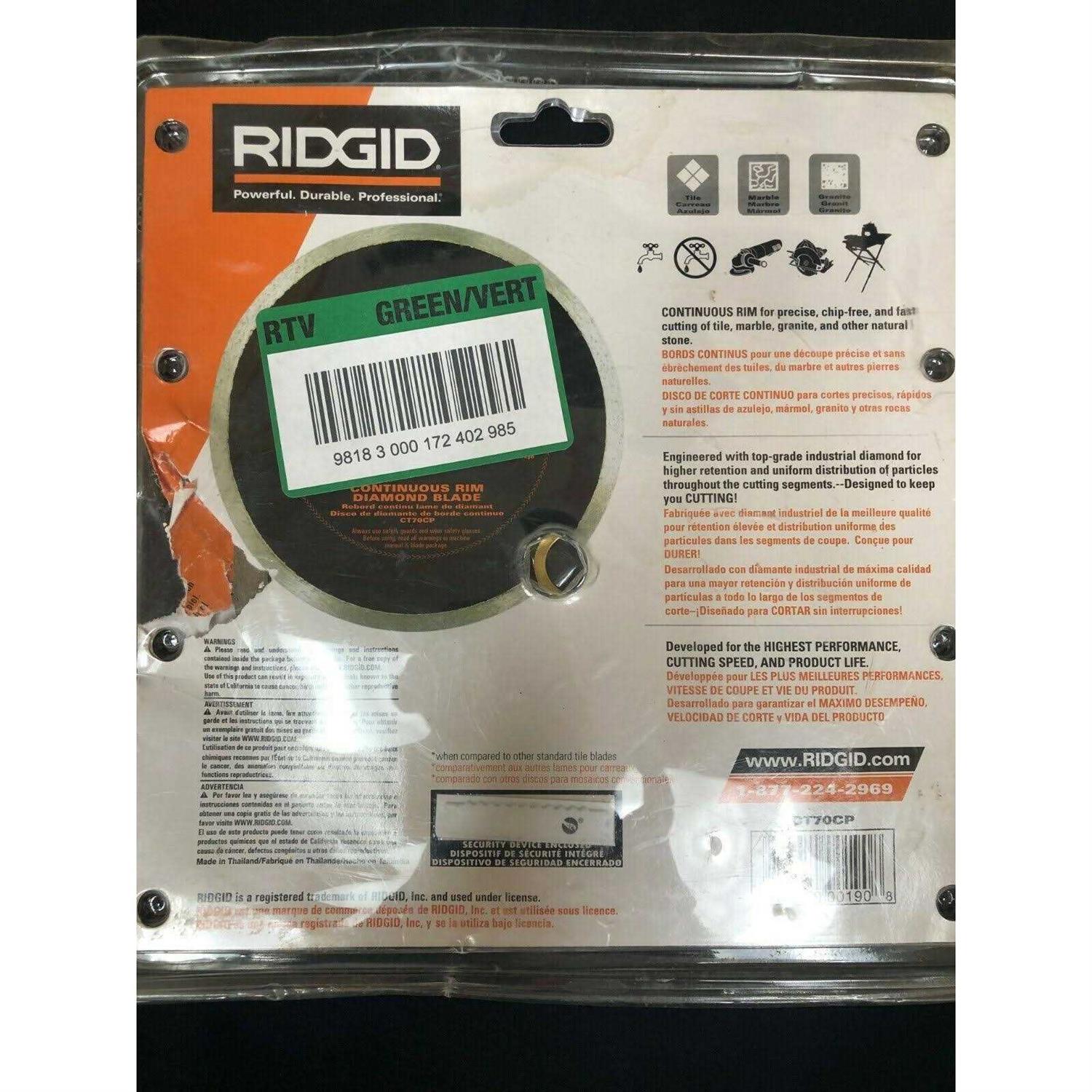 Ridgid 7 in. Continuous Diamond Blade - Image 5