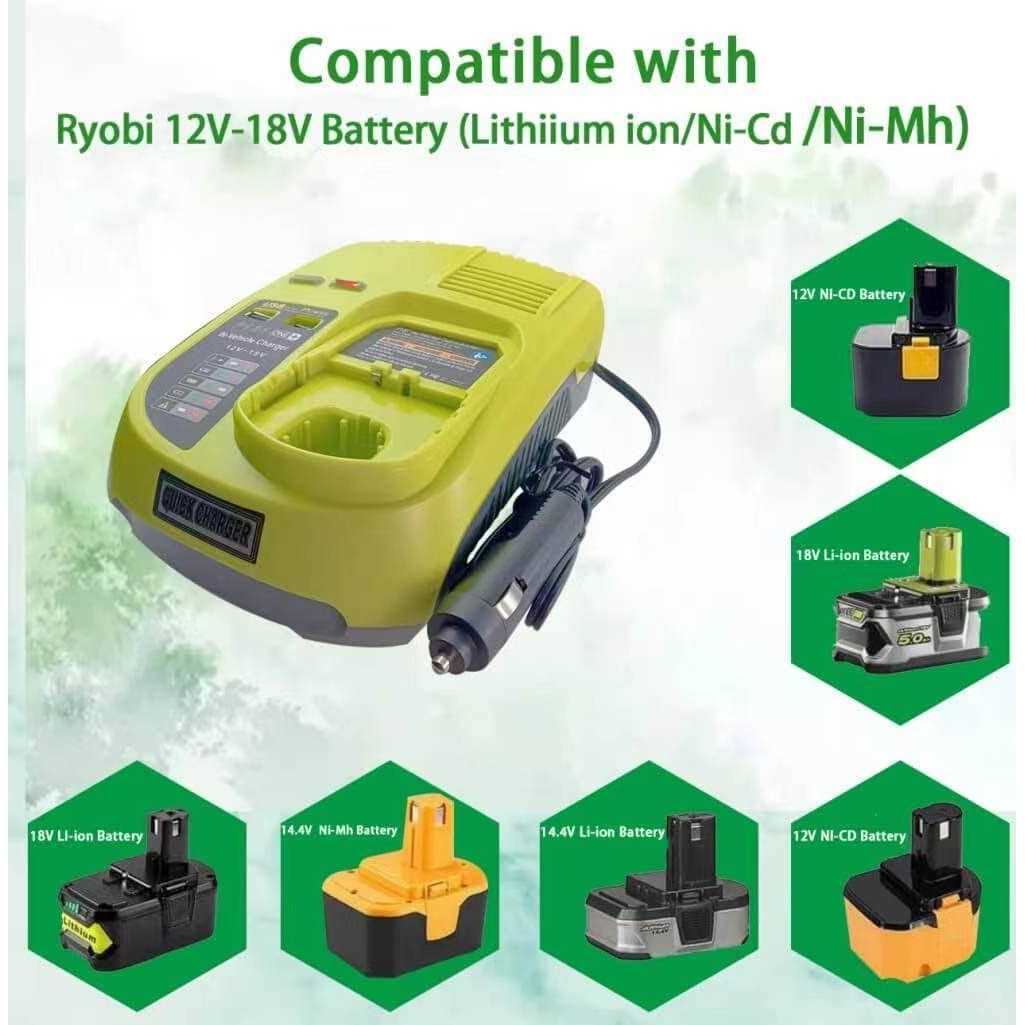Replace of Ryobi P131 Car batterycharger,Vehicle Charger for Ryobi 12V 14.4V 18V Battery P102 - Image 5