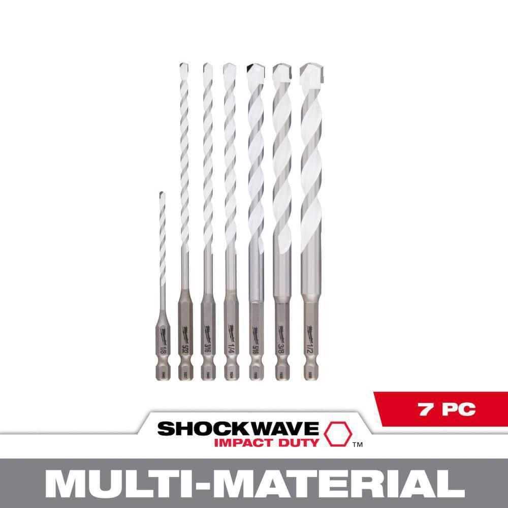 Milwaukee 48-20-8899 7pc SHOCKWAVE Impact Duty Carbide Multi-Material Drill Bit Kit - Image 5