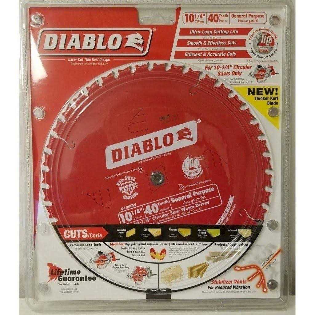 Diablo D1040W 10-1/4 in. 40 Tooth General Purpose Saw Blade - Image 4