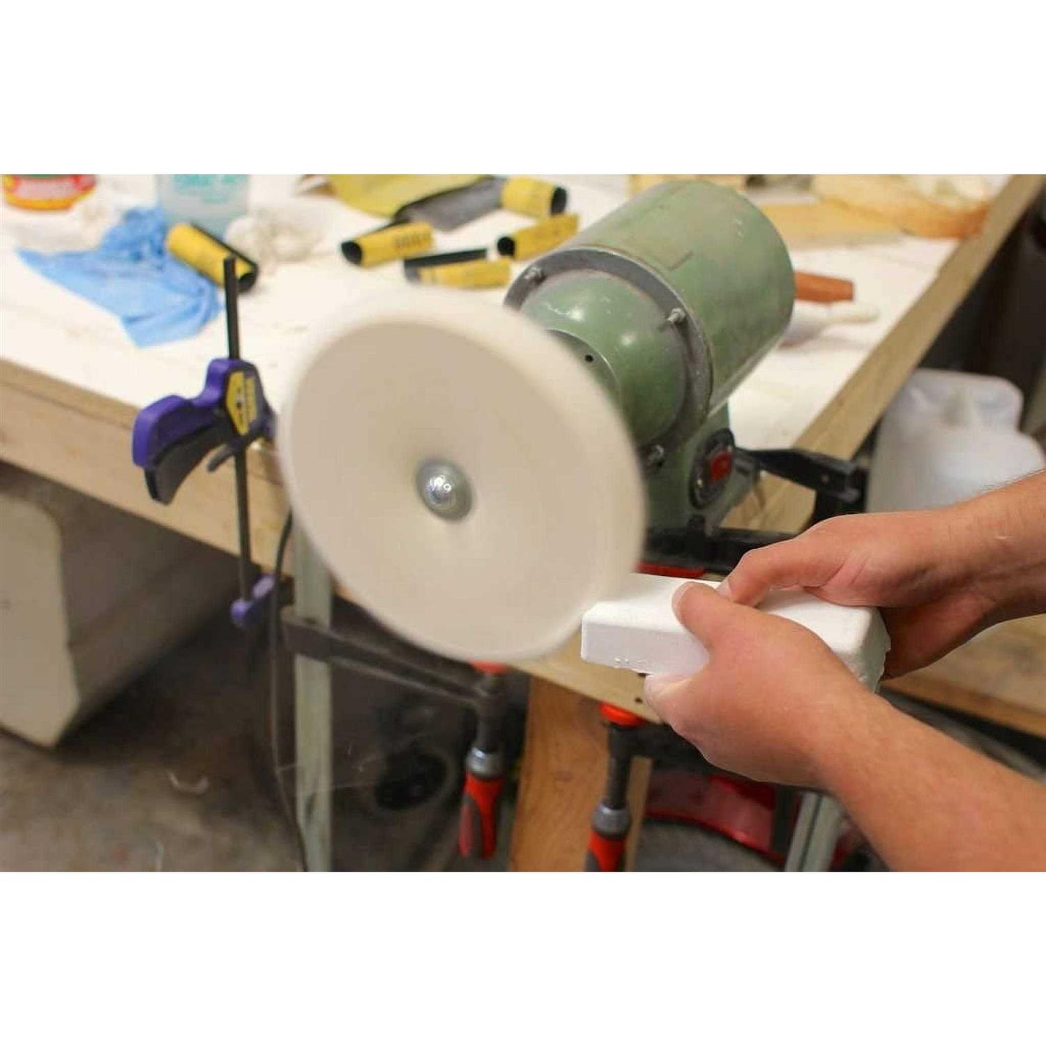 Drixet Buffing Wheels for Bench Grinder 8 Inch Extra Thick Buffing Wheel Fine Cotton Sewn Rigid Treated Spiral with a 1/2” Center Arbor Hole - Image 3