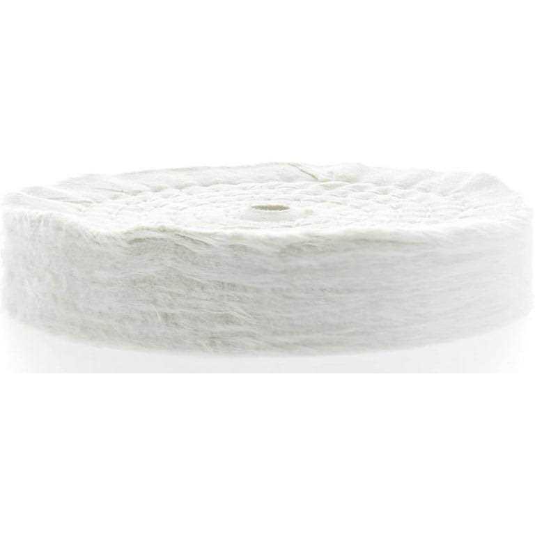 Drixet Buffing Wheels for Bench Grinder 8 Inch Extra Thick Buffing Wheel Fine Cotton Sewn Rigid Treated Spiral with a 1/2” Center Arbor Hole - Image 5