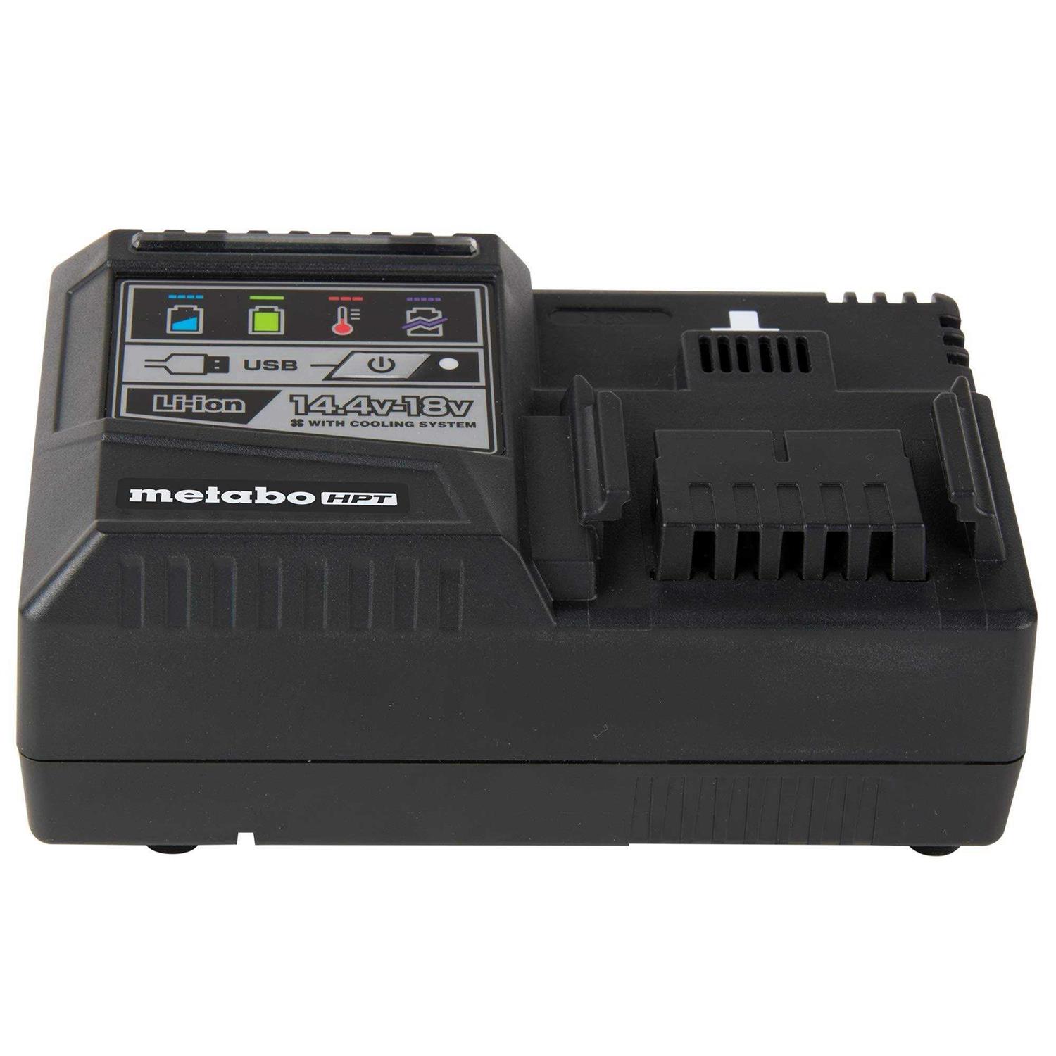 Metabo HPT 14.4-18V Rapid Charger with USB Port UC18YSL3M