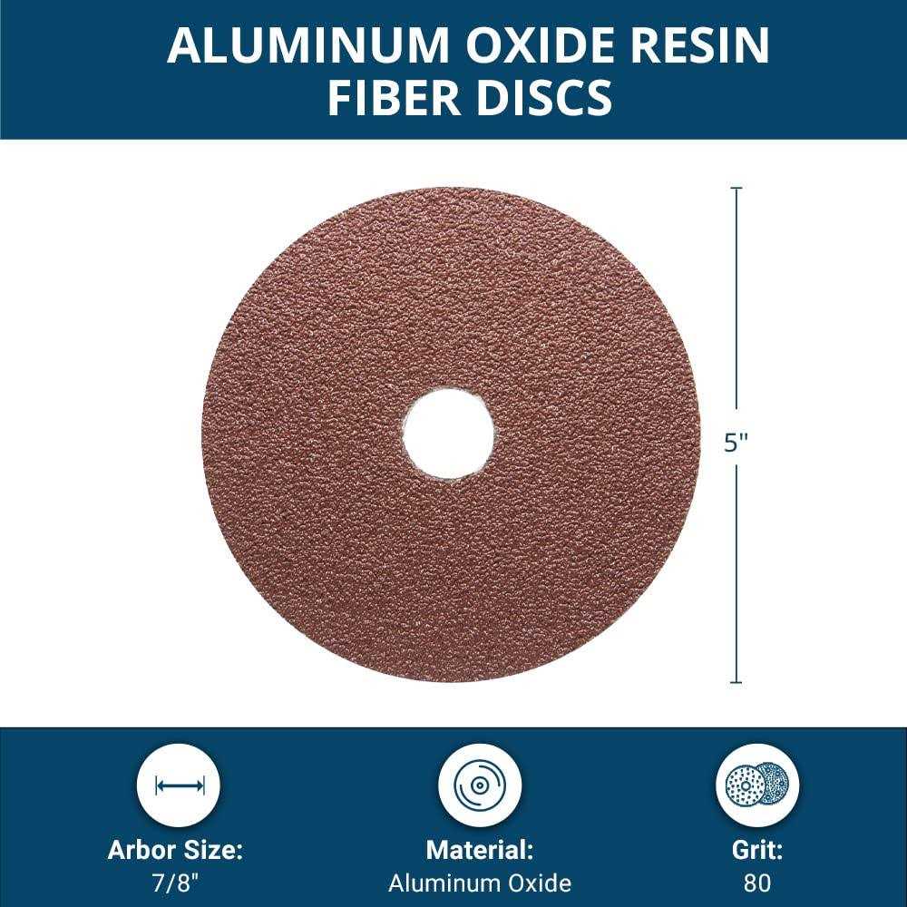 Benchmark Abrasives Aluminum Oxide Resin Fiber Grinding and Sanding Discs Wood, and Fiberglass 7/8 Arbor - Image 5