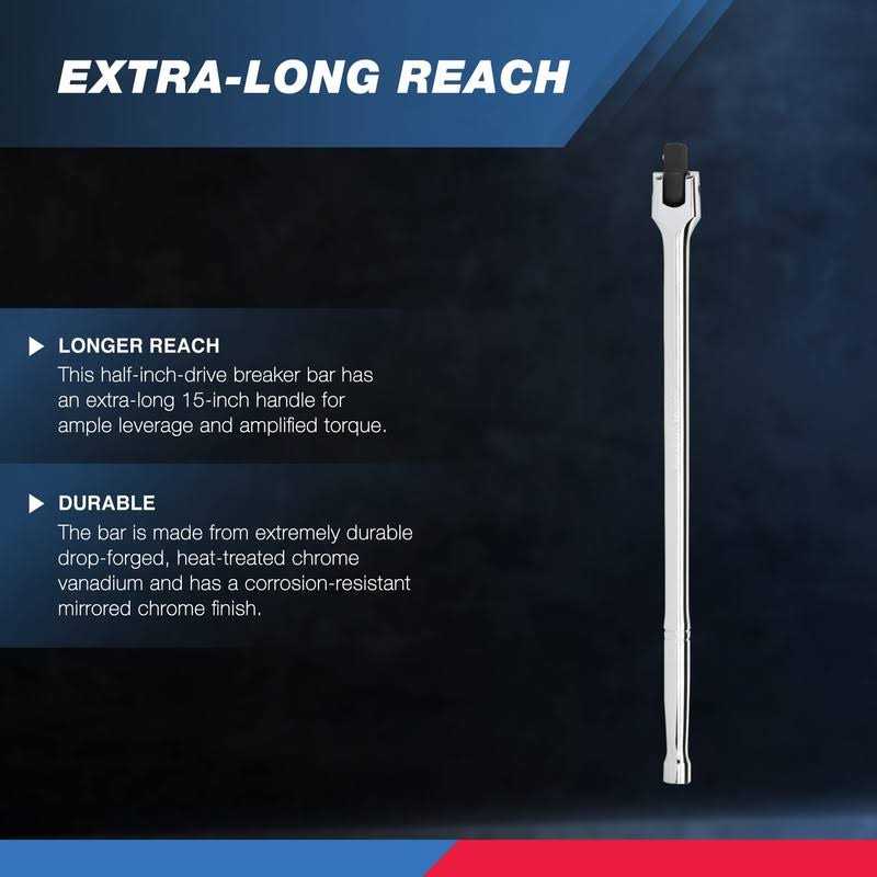 Neiko 00200a 1/2 inch Drive Extension Breaker Bar 15 inch Length - Image 5