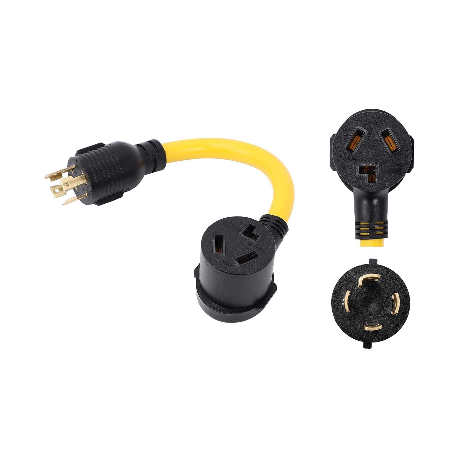 ONETAK NEMA L14-30P to 10-30R 240V 30 Amp 4 Prong Twist Lock Male Plug to 3 Prong Female Outlet Receptacle Generator Welder Dryer Power Cord Adapter - Image 3