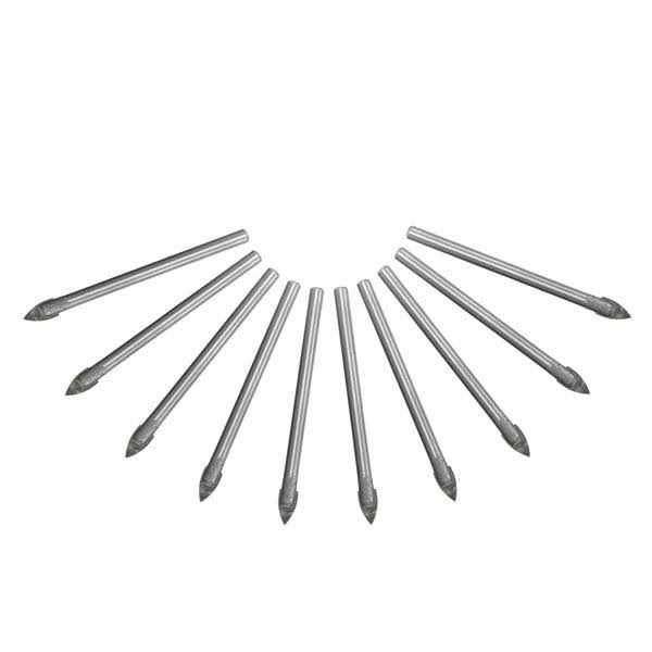 Gunpla 10Pcs Multi-Material Drill Bits Set Cemented Carbide Masonry Drill Bits for Glass Plastic Tile Concrete Brick Wall Wood and Brick Wall - Image 2