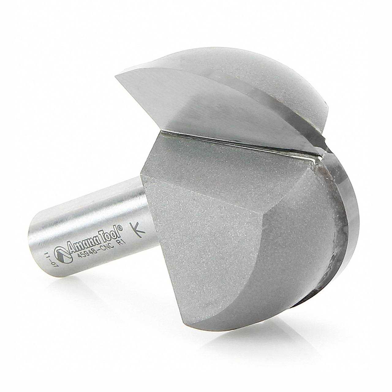 Amana Tool 45948-CNC Carbide Tipped Core Box 1 Inch R x 2 Inch D x 1-1/4 CH x 1/2 SHK CNC Router Bit - Image 5