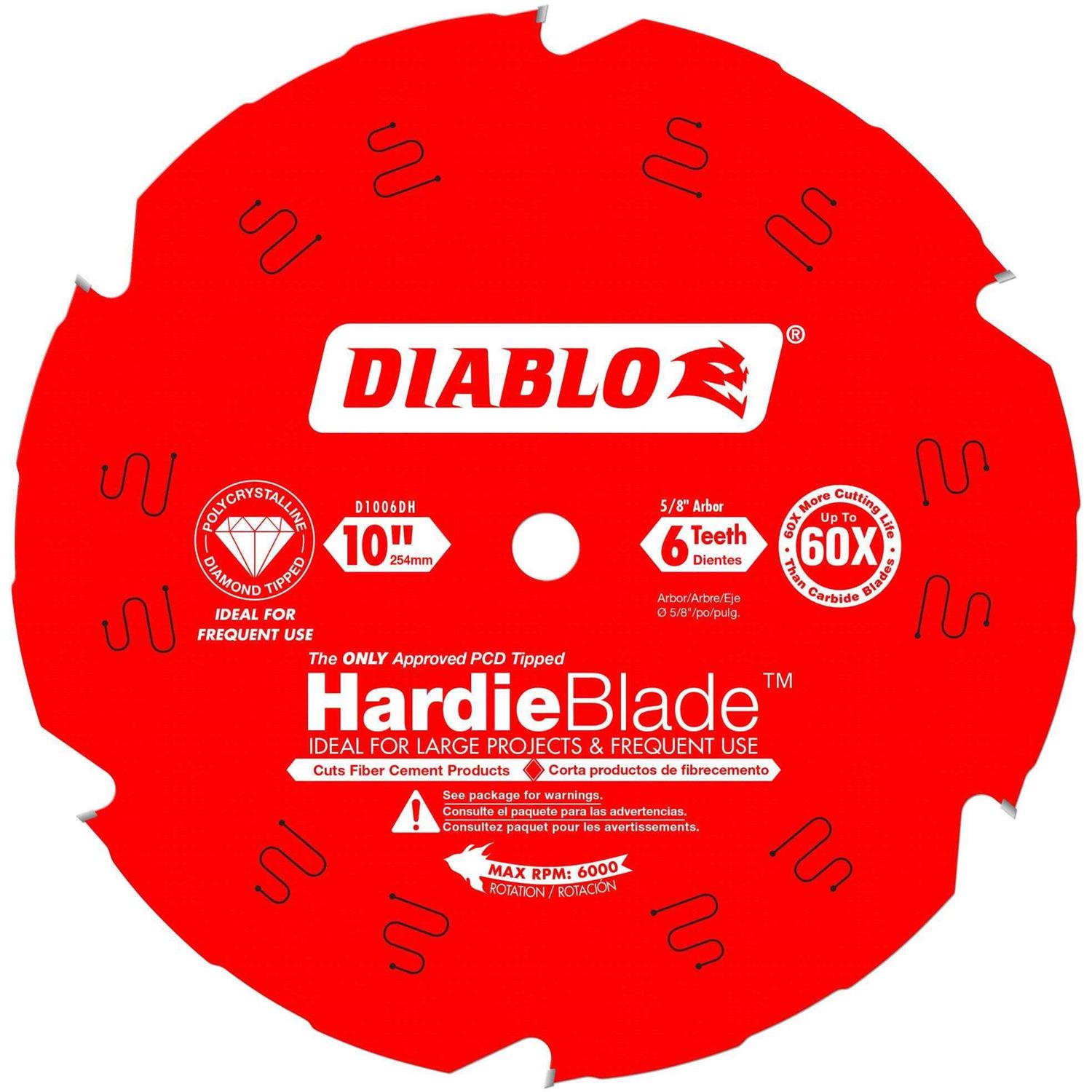 Diablo D1006DH 10 in. x 6 Tooth Fiber Cement Blade - Image 4