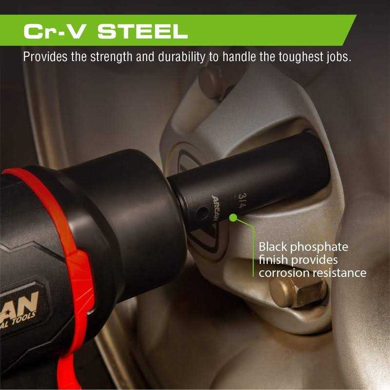 Arcan 1/2 in. Drive Deep SAE Impact Socket Set - Image 4