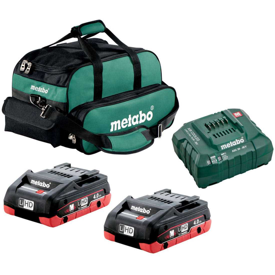 Metabo 2x 4.0Ah LiHD Ultra-M Compact Battery Starter Kit US625367002