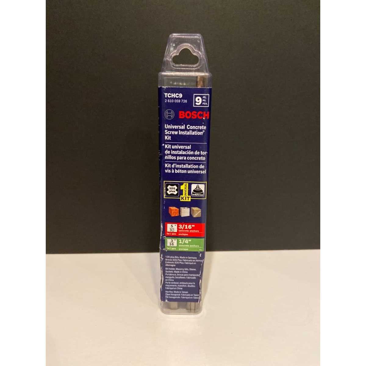 Bosch 9 Pc. SDS-plus Universal Concrete Screw Installation Kit TCHC9 - Image 3