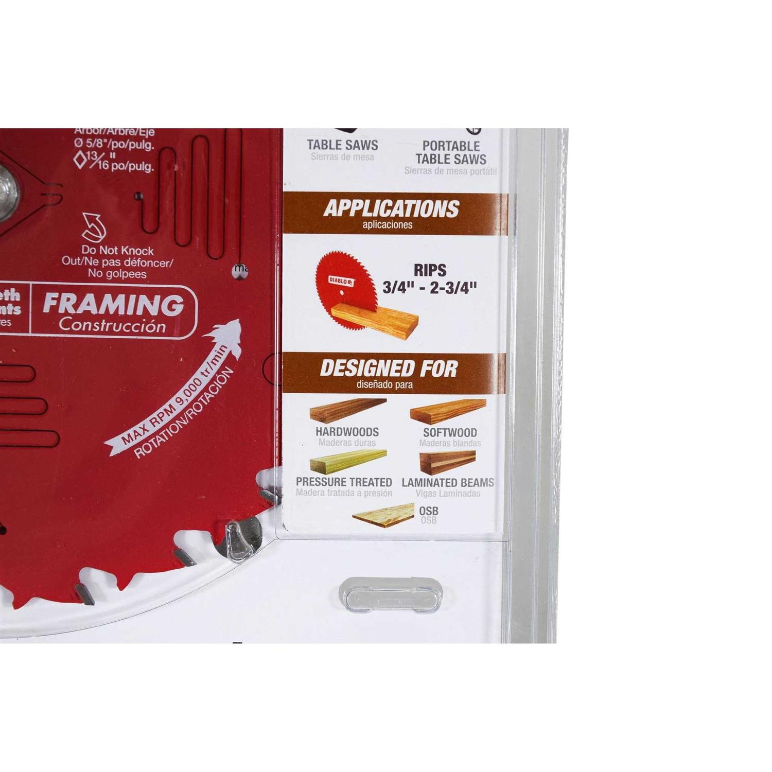 Diablo 8-1/4-in. 24 Tooth Framing Saw Blade D0824X - Image 4