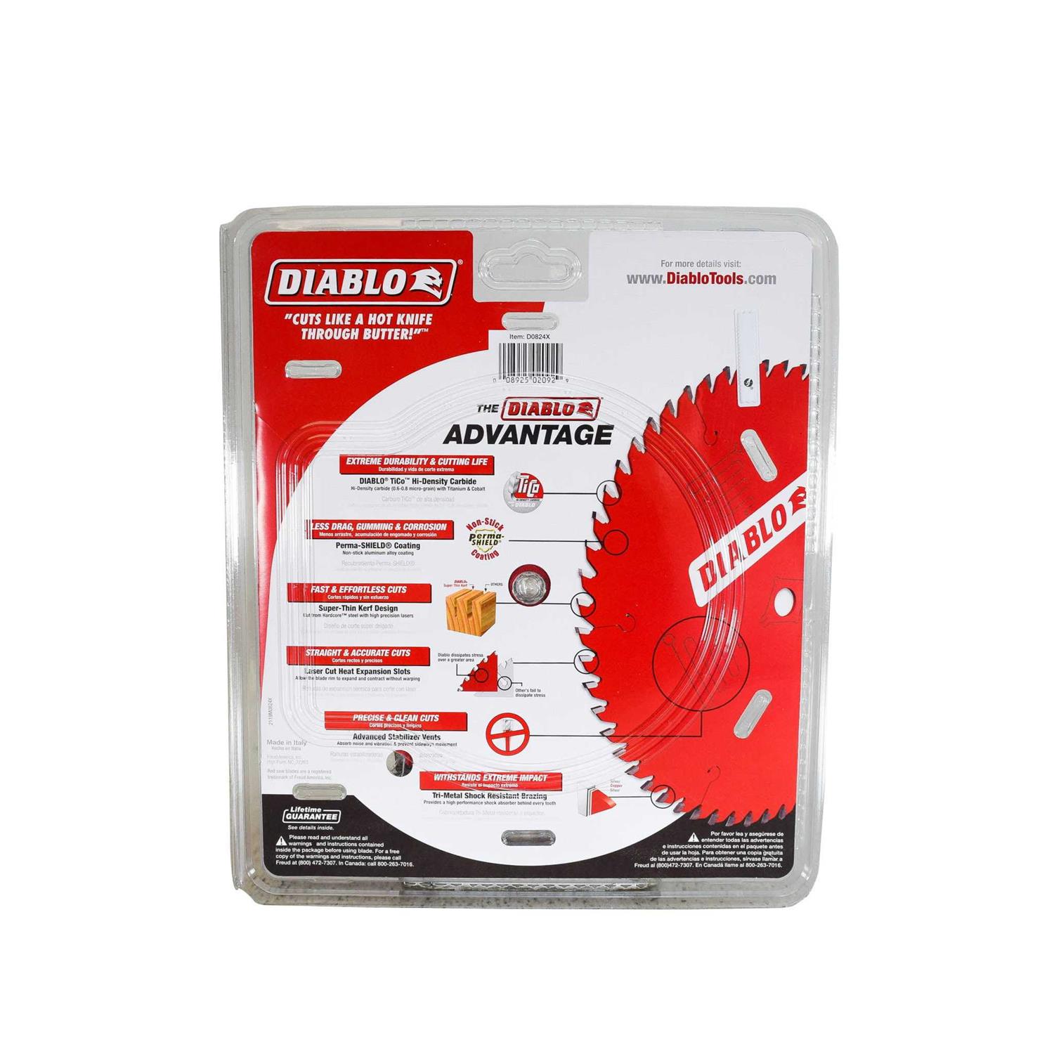 Diablo 8-1/4-in. 24 Tooth Framing Saw Blade D0824X - Image 5