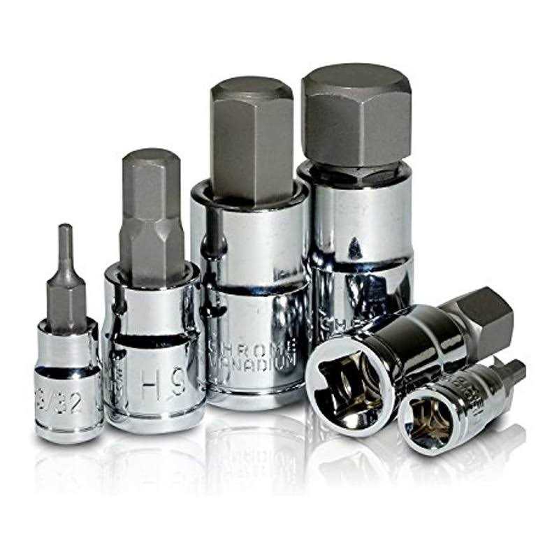 32pc Master Hex Bit Set SAE and Metric Socket Set Standard Allen 1/4 3/8 1/2 inch - Image 4