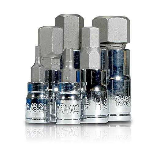 32pc Master Hex Bit Set SAE and Metric Socket Set Standard Allen 1/4 3/8 1/2 inch - Image 5