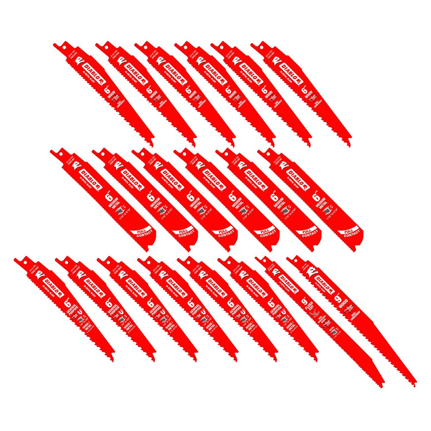 Diablo 20-Piece Bi-Metal Reciprocating Saw Blade Set DS0020SPC2 - Image 5